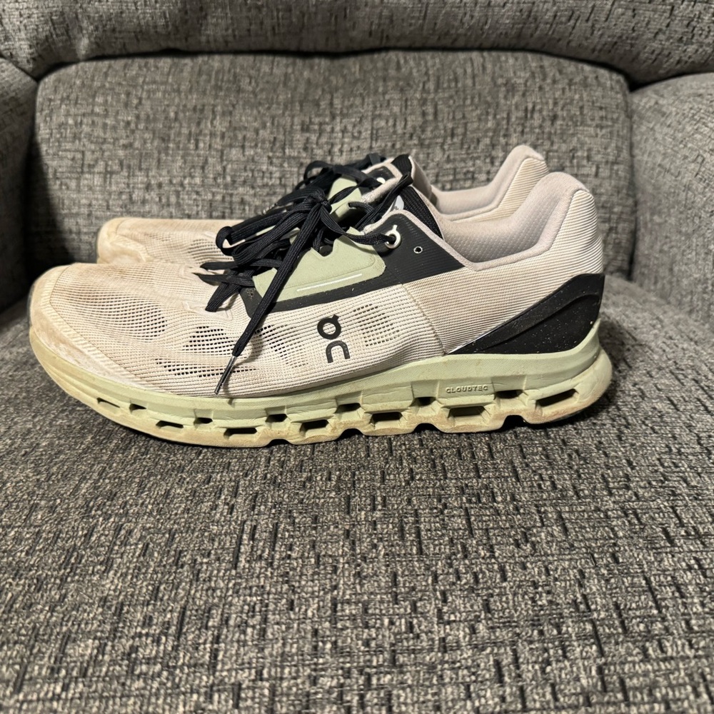 On cloud shoes. Size 13
